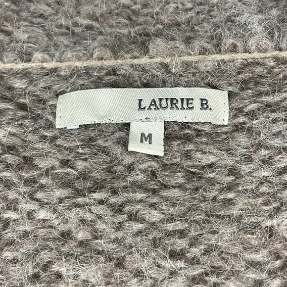 LAURIE B WOOL SOFT BROWN LONG SLEEVE SNAP BUTTON COLLARED CARDIGAN SWEATER, M - Picture 6 of 8